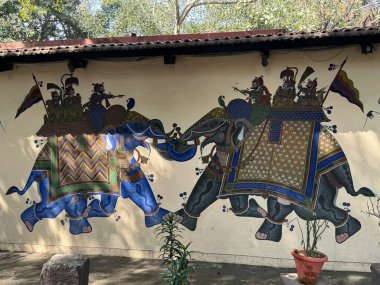 DELHI, INDIA - 18 Şubat: 18 Şubat 2024 'te Hindistan' ın Yeni Delhi kentindeki Ulusal El Sanatları Müzesi ve Hastkala Akademisi 'nde sergi.