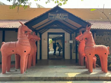 DELHI, INDIA - 18 Şubat: 18 Şubat 2024 'te Hindistan' ın Yeni Delhi kentindeki Ulusal El Sanatları Müzesi ve Hastkala Akademisi 'nde sergi.