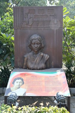DELHI, Hindistan - 18 Şubat 2024 'te Hindistan' ın başkenti Delhi 'deki Shaheedi Park' ta görülen Bina Das heykeli.