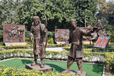 DELHI, INDIA - 18 Şubat 2024 'te Hindistan' ın başkenti Delhi 'deki Shaheedi Park' ta görüldüğü gibi.