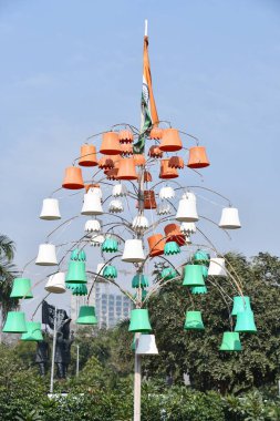 DELHI, INDIA - 18 Şubat 2024 'te Hindistan' ın başkenti Delhi 'deki Shaheedi Park' ta görüldüğü gibi.