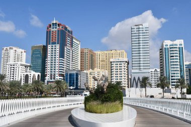 Sharjah, Birleşik Arap Emirlikleri 'ndeki Al Noor Adası, 3 Ocak 2024' te görüldüğü gibi..