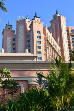 DUBAI, BAE - 27 DEC: Atlantis Dubai, BAE 'de Palm, 27 Aralık 2023' te görüldüğü gibi. Dubais 'de bulunan ve yapay ada olan Palm' da inşa edilen ilk adaydı..