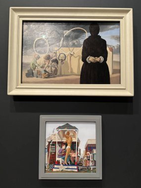 NEW YORK NY - 14 Ocak 2024 'te New York' taki Whitney Sanat Müzesi 'nde sergi.