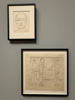 NEW YORK NY - 14 Ocak 2024 'te New York' taki Whitney Sanat Müzesi 'nde sergi.