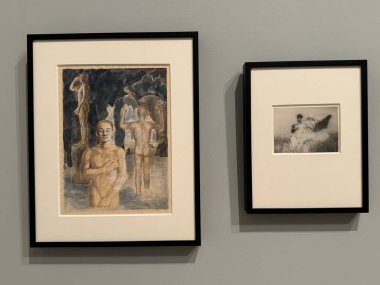 NEW YORK NY - 14 Ocak 2024 'te New York' taki Whitney Sanat Müzesi 'nde sergi.