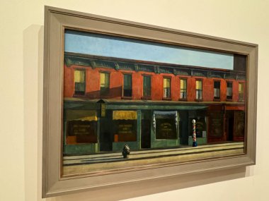 NEW YORK NY - 14 Ocak 2024 'te New York' taki Whitney Sanat Müzesi 'nde sergi.