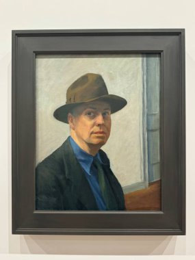 NEW YORK NY - 14 Ocak 2024 'te New York' taki Whitney Sanat Müzesi 'nde sergi.