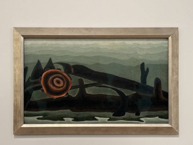 NEW YORK NY - 14 Ocak 2024 'te New York' taki Whitney Sanat Müzesi 'nde sergi.