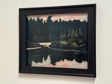 NEW YORK NY - 14 Ocak 2024 'te New York' taki Whitney Sanat Müzesi 'nde sergi.