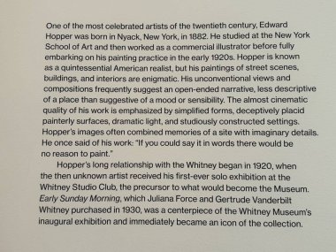NEW YORK NY - 14 Ocak 2024 'te New York' taki Whitney Sanat Müzesi 'nde sergi.