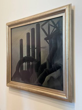 NEW YORK NY - 14 Ocak 2024 'te New York' taki Whitney Sanat Müzesi 'nde sergi.