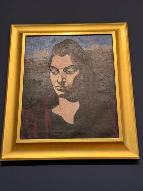 NEW YORK NY - 14 Ocak 2024 'te New York' taki Whitney Sanat Müzesi 'nde sergi.