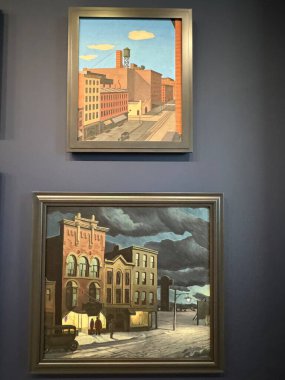 NEW YORK NY - 14 Ocak 2024 'te New York' taki Whitney Sanat Müzesi 'nde sergi.