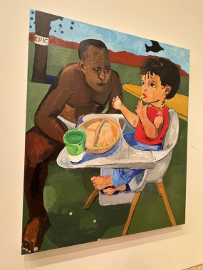 NEW YORK NY - 14 Ocak 2024 'te New York' taki Whitney Sanat Müzesi 'nde sergi.