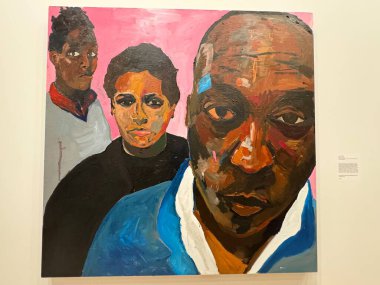 NEW YORK NY - 14 Ocak 2024 'te New York' taki Whitney Sanat Müzesi 'nde sergi.