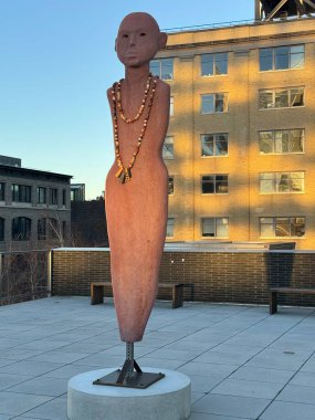 NEW YORK NY - 14 Ocak 2024 'te New York' taki Whitney Sanat Müzesi 'nde sergi.