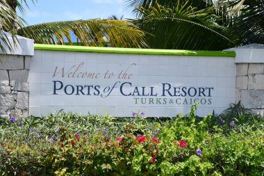 PROVIDENCIALES, TCI - APR 18: Providenciales 'teki Call Resort & Shops, Turks ve Caicos Adaları, 18 Nisan 2024' te görüldüğü gibi.