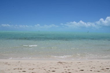 Providenciales 'teki Long Bay Sahili, Turks ve Caicos Adaları.