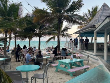 PROVIDENCIALES, TURKS & CAICOS ISLANDS - APR 17: Da Conch Shack Restaurant and Rum Bar in Providenciales, Turks and Caicos Islands, as seen on April 17, 2024. clipart