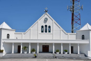 PROVIDENCIALES, TURKS & CAICOS Adaları - 17 Nisan: Providenciales, Turks ve Caicos Adalarındaki İnanç Tapınağı Kilisesi, 17 Nisan 2024.