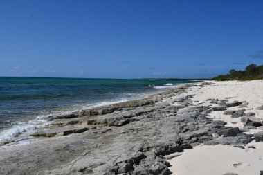 Türk ve Caicos Adalarındaki Providenciales 'te Malcolm Beach