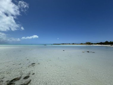 Turks ve Caicos Adaları 'ndaki Providenciales' teki Taylor Körfezi Sahili 'nden görüntü