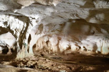 Turks ve Caicos Adalarındaki Orta Caicos Adası 'ndaki Deniz Kabuğu Mağaraları