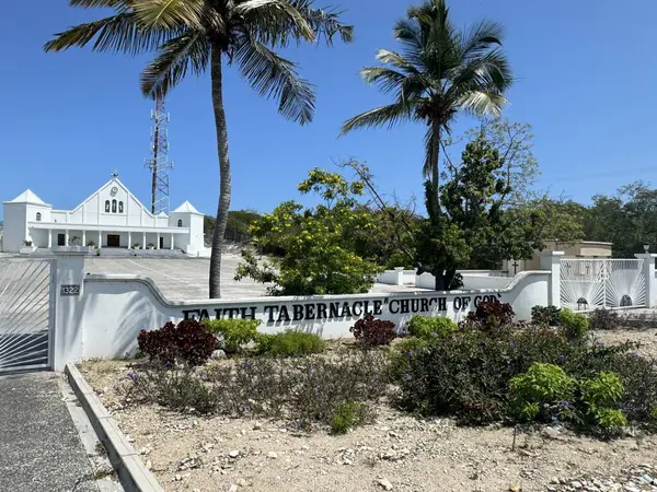 stock image PROVIDENCIALES, TURKS & CAICOS ISLANDS - APR 17: Faith Tabernacle Church of God in Providenciales, Turks and Caicos Islands, as seen on April 17, 2024.