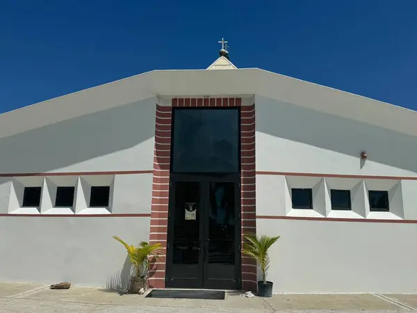 stock image PROVIDENCIALES, TURKS & CAICOS ISLANDS - APR 17: Our Lady of Divine Providence Roman Catholic Church in Providenciales, Turks and Caicos Islands, as seen on April 17, 2024.