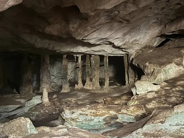 stock image Conch Bar Caves on the island of Middle Caicos in the Turks and Caicos Islands