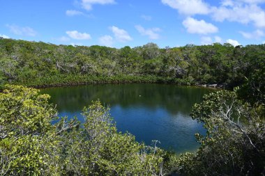 Kuzey Caicos 'taki Turks ve Caicos Adalarındaki Kulübe Gölü