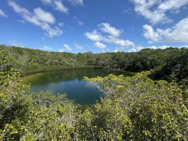 Kuzey Caicos 'taki Turks ve Caicos Adalarındaki Kulübe Gölü