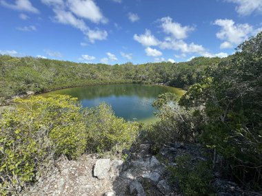 Kuzey Caicos 'taki Turks ve Caicos Adalarındaki Kulübe Gölü