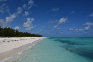 Turks ve Caicos Adalarındaki Kuzey Caicos 'taki At Ahırı Sahili' nden görüntü