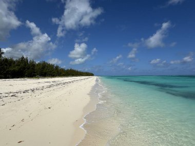 Turks ve Caicos Adalarındaki Kuzey Caicos 'taki At Ahırı Sahili' nden görüntü