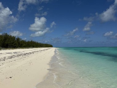 Turks ve Caicos Adalarındaki Kuzey Caicos 'taki At Ahırı Sahili' nden görüntü