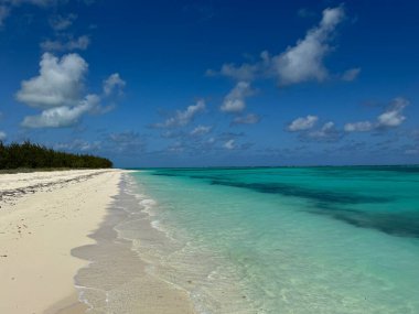 Turks ve Caicos Adalarındaki Kuzey Caicos 'taki At Ahırı Sahili' nden görüntü