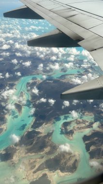 Karayip Adaları 'nın bir uçaktan havadan görünüşü