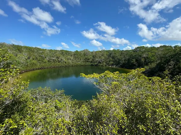 stock image Cottage Pond on North Caicos in the Turks and Caicos Islands