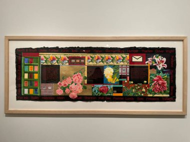 TORONTO, CANADA - 26 Mayıs 2024 'te Kanada' nın Toronto kentindeki Ontario Sanat Galerisinde Sarindar Dhaliwal sergisi.