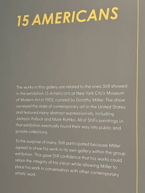 22 Haziran 2024 'te Denver, Colorado' daki Clyfford Still Müzesi 'nde sergi açıldı..