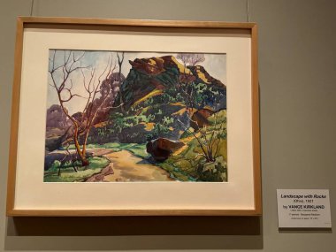 DENVER, CO - 22 Haziran 2024 'te Denver, Colorado' daki Kirkland Güzel ve Dekoratif Sanatlar Müzesi 'nde sergi.