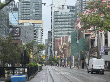 Toronto şehir merkezinde, Ontario, Kanada 'da, 25 Mayıs 2024' te görüldüğü gibi..
