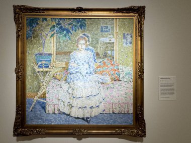 NEW BRITAIN, CT - 4 Mayıs: 4 Mayıs 2024 'te Connecticut' taki Yeni Britanya Amerikan Sanatları Müzesi 'nde sergi.