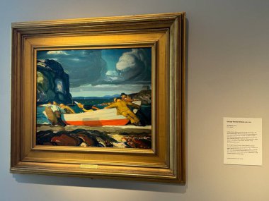 NEW BRITAIN, CT - 4 Mayıs: 4 Mayıs 2024 'te Connecticut' taki Yeni Britanya Amerikan Sanatları Müzesi 'nde sergi.