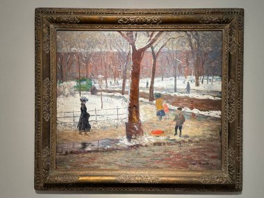 NEW BRITAIN, CT - 4 Mayıs: 4 Mayıs 2024 'te Connecticut' taki Yeni Britanya Amerikan Sanatları Müzesi 'nde sergi.