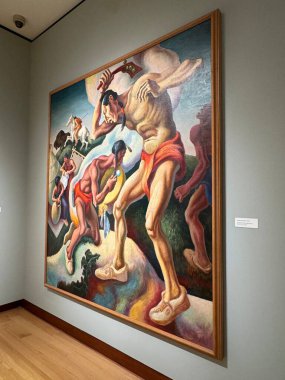 NEW BRITAIN, CT - 4 Mayıs: 4 Mayıs 2024 'te Connecticut' taki Yeni Britanya Amerikan Sanatları Müzesi 'nde sergi.