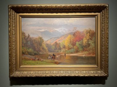 NEW BRITAIN, CT - 4 Mayıs: 4 Mayıs 2024 'te Connecticut' taki Yeni Britanya Amerikan Sanatları Müzesi 'nde sergi.