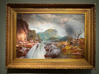 NEW BRITAIN, CT - 4 Mayıs: 4 Mayıs 2024 'te Connecticut' taki Yeni Britanya Amerikan Sanatları Müzesi 'nde sergi.